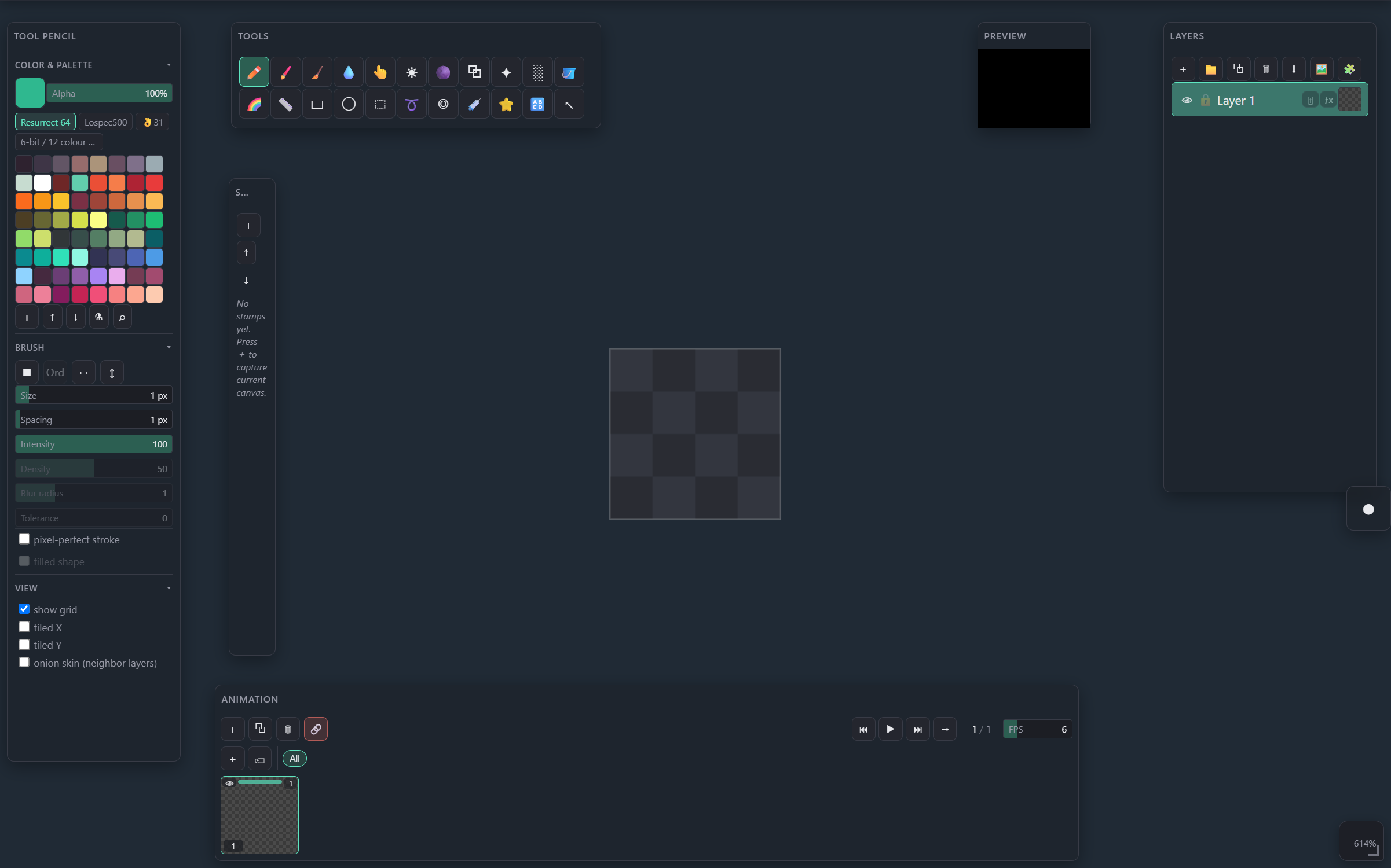 PixisEditor interface overview