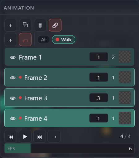 Animation panel