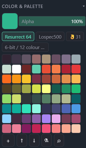 Color & Palette panel section