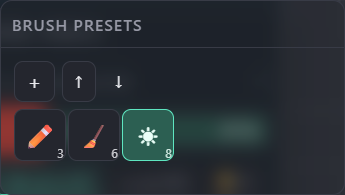 Brush presets panel